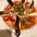 ミホ1115's cooksnap of when they made さば水煮トマト茄子の煮切りつゆそうめん.