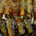 こぱんだま6's cooksnap of when they made 居酒屋風☆ちくわチーズの肉巻き串焼き.