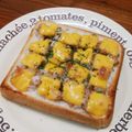 YCHキッチン's cooksnap of when they made ツナチェダナッツトースト＊冷凍作り置き可.