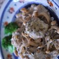 Lantana's cooksnap of when they made セメルクヌーデル＊きのこのソース添え.