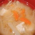 クックS5N2AF☆'s cooksnap of when they made 大根 人参 ねぎの味噌汁^^.