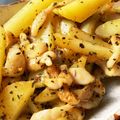 のんのんSTELLA's cooksnap of when they made じゃが芋と鶏皮のカレーバジル炒め.