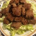 さやがた's cooksnap of when they made 豚ひきdeサイコロステーキ ＊節約＊.
