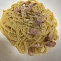 miha33's cooksnap of when they made プロのレシピ集大成！ローマ風カルボナーラ.