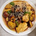 ＊＊めろん＊＊'s cooksnap of when they made 鶏むね肉となすとピーマンの甘辛酢炒め♪.