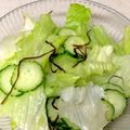 rikihaha's cooksnap of when they made レタスときゅうりの塩昆布サラダ.