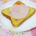 ふうはっちゃん's cooksnap of when they made 朝簡単ハムトースト.