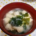 みれいく's cooksnap of when they made 玉ねぎとワカメと油揚げの味噌汁.