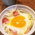 レジパン's cooksnap of when they made レンジで1分^o^簡単キャベツの巣ごもり.