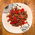 あさＰ's cooksnap of when they made 簡単！牛肉とピーマンのオイスター炒め♪.