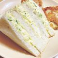 柊＿＿'s cooksnap of when they made 我が家のキュウリ入りたまごサンド.