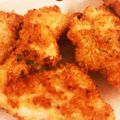 nyaoppi's cooksnap of when they made 鶏むね肉の一口チーズパン粉焼き.