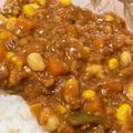 クックMOYN5I☆'s cooksnap of when they made フライパンで簡単、時短。うちの豆カレー！.