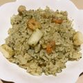 クックQPU4ZJ☆'s cooksnap of when they made 大葉のジェノベーゼ風チャーハン.