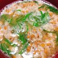 Emihann's cooksnap of when they made 白ネギと相性抜群！納豆のお味噌汁.
