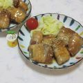 みかかめ's cooksnap of when they made 蒟蒻の肉巻き！豚ばら薄切り肉で角煮の味。.