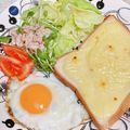 コスモモカフェ's cooksnap of when they made 朝食に♡簡単！チーズフォンデュトースト.