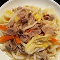 りこはるまこママ's cooksnap of when they made 簡単！茹でうどんＤＥつるつる焼きうどん♪.