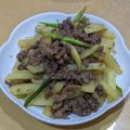 ラリー＆サラ's cooksnap of when they made 味付不要プルコギビーフ♡アスパラポテト炒.