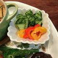 こつゆ514's cooksnap of when they made 簡単のせるだけ胡瓜飾り花サラダ.