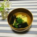 Laufen's cooksnap of when they made 卵豆腐とわかめのお吸い物.