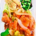jamjamv's cooksnap of when they made 鶏唐揚げで酢豚風味の酢鶏に簡単リメイク！.