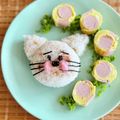 マルんちの丸顔's cooksnap of when they made 簡単♡キャラ弁♡ネコちゃんのおにぎり弁当.