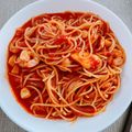 うさぎのためちゃん's cooksnap of when they made シーフードトマト☆ワンポットパスタ.