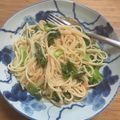 pnkdiamond's cooksnap of when they made 小松菜と明太子（たらこ）のパスタ.