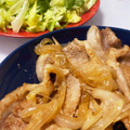 nyaoppi's cooksnap of when they made 豚の生姜焼き♪めんつゆで簡単に！.