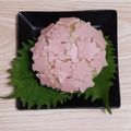 アクセル☆'s cooksnap of when they made なんちゃって和菓子～アジサイおにぎり～.
