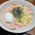 MachacoX's cooksnap of when they made 塩昆布が決め手！明太マヨレモン釜玉うどん.