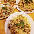 むむむん's cooksnap of when they made 胡桃のせ・梅と豚コマの和風パスタ.