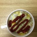 かおり♡♡♡'s cooksnap of when they made レンジで簡単！とろけるカレーオムライス.