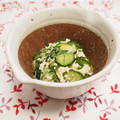バカリャウ's cooksnap of when they made きゅうりとお豆腐の濃厚梅わさび醤油和え.