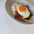 hinamama❁'s cooksnap of when they made 茄子とトマトのガパオ風ライス.