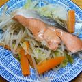 プルンバゴ's cooksnap of when they made 塩鮭のフライパン蒸し.