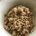 Ruriluru's cooksnap of when they made 納豆と業スーの鶏そぼろご飯.