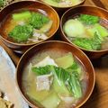 そろそろねんね's cooksnap of when they made 青梗菜と豚肉のお味噌汁.