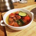 クックX560PG☆'s cooksnap of when they made 簡単！ズッキーニとベーコンのトマトスープ.