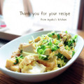 inyako's cooksnap of when they made 水菜(豆苗)と豚こまと厚揚げの卵とじ。.