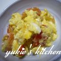 yukiはぴ's cooksnap of when they made お弁当♬朝食に♡トマトと卵のチーズ炒め.