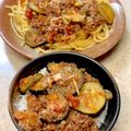 あい♪らんど's cooksnap of when they made 挽き肉たっぷり♪ズッキーニのボロネーゼ丼.