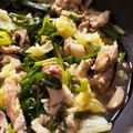 ☆chocola's cooksnap of when they made 豚こまとキャベツとニラのうま塩煮.
