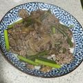 くりさん☆'s cooksnap of when they made 塩味★牛肉とニンニクの芽 炒め.
