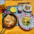 komutatata's cooksnap of when they made ピーマンキノコツナのシャンタン炒め卵とじ.