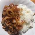 riry12's cooksnap of when they made 本格的！豚こまハヤシライス.