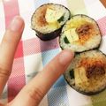 ｱﾕ&ﾊﾙMam's cooksnap of when they made 冷凍できるキンパ(韓国風巻き寿司).