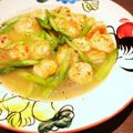 胃袋わっしょい's cooksnap of when they made 海老とアスパラの塩炒め.