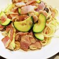 ☆ぱくち☆'s cooksnap of when they made 簡単！ズッキーニとベーコンの和風パスタ.